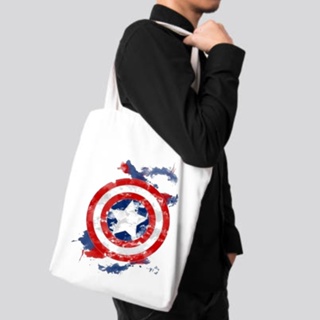 กระเป๋าโท้ท คุณภาพสูง KATSA CANVAS SUPER HERO C.A. การออกแบบ 9J9Y