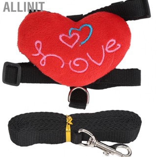 Allinit Rabbit Fancy Heart Leash And Harness  Back Set For Pet Pulling Walking