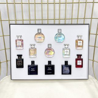 (7.5ml * 12) Chanel Q perfume 12 piece set Chanel น้ําหอม ผงโกโก้ ตัวอย่าง พบกับผู้หญิง กล่องของขวัญ ทนทาน 12 ชิ้น