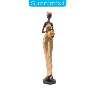 [Sunnimix1] ฟิกเกอร์รูปปั้นผู้หญิงแอฟริกัน สําหรับตู้ทีวี ทางเข้า ข้างเตียง