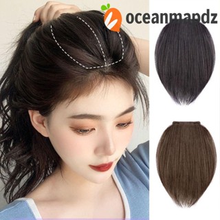 Oceanmapdz แผ่นผมสังเคราะห์ แบบหนา ไร้รอยต่อ สีดํา สําหรับผู้หญิง