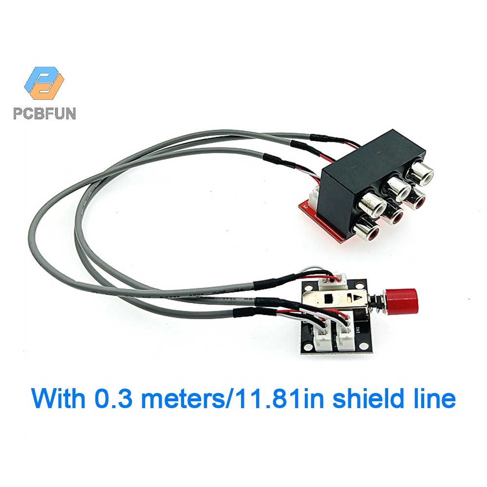 Pcbfun บอร์ดสลับสัญญาณเสียง 2 ช่อง 2 ทาง อินพุตสัญญาณ ไม่ใช้สายดิน