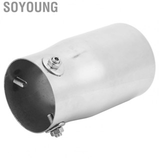 Soyoung Muffler Tip Universal  Reliable Rolled Edge Easy Installation Exhaust Tail Pipe for 76mm Car Exhaust Tip