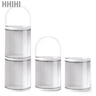 Hhihi Figure Storage Box  Display Transparent 360 Degree Rotation for Wall Decoration