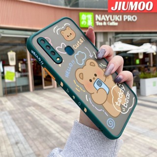 เคสโทรศัพท์มือถือแบบแข็ง ใส กันกระแทก ลายการ์ตูนหมีเท็ดดี้ สําหรับ VIVO Y12 Y15 Y17 Y12i Y3 Y3s 2020 Y02s Y02