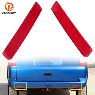 【TokTik Hot Style】สติกเกอร์สะท้อนแสงติดมุมกันชนหลังรถยนต์ สีแดง สําหรับ VW Caravelle (T5) 2003-2015