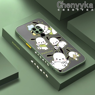 สําหรับ Huawei Mate 20 Mate 20 Pro เคสแฟชั่น Pochacco บาง ฝ้า ใส ขอบสี่เหลี่ยม เคสกันกระแทก รูปแบบ ซิลิโคน ป้องกัน เคสนิ่ม