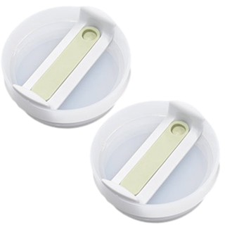 2pcs Reusable Plastic Home Practical Convenient Replacement Part Easy Cleaning For Travel White Orange Tumbler Lids