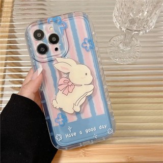 Yiki|เคสโทรศัพท์มือถือแบบนิ่ม TPU ลายกระต่ายน่ารัก พร้อมที่ตั้งวาง สําหรับ OPPO Find X6 Pro X6 X5 Pro X5 Lite X5 X3 Pro X3 F21S F21 Pro F19 F17 Pro F12 F11 Pro F11 F9 Pro