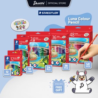 Desklife Staedtler Luna ดินสอสี 48 ลิตร 36 ลิตร 24 ลิตร 12 ลิตร 12 ชิ้น (กล่อง) ใช้จ่าย Rm70 ฟรี ของขวัญ สําหรับเครื่องเขียน