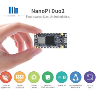 บอร์ดไมโครคอนโทรลเลอร์ โมดูลอินเตอร์เน็ตไร้สาย BT4.0 UbuntuCore IOT สําหรับ NanoPi Duo2 Allwinner H3 Cortex-A7 512MB DDR3