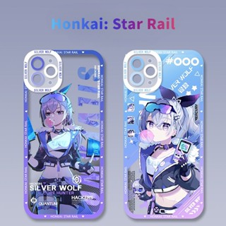 Honkai: Star Rail Silver Wolf phone case compatible with iPhone 14plus Apple 13 Two-Dimensional game peripheral transparent case เคสโทรศัพท์มือถือ แบบใส