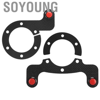 Soyoung Carbon Fiber External Horn Button Kits for MOMO/OMP/Nardi/Sparco Universal 6 Bolts Racing Steering Wheel Modified