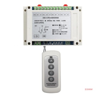 Zzz โมดูลรับสัญญาณรีเลย์สวิตช์ไร้สาย 315Mhz 433Mhz DC12V 4CH พร้อมรีโมตคอนโทรล RF 4 ปุ่ม สําหรับโรงรถ