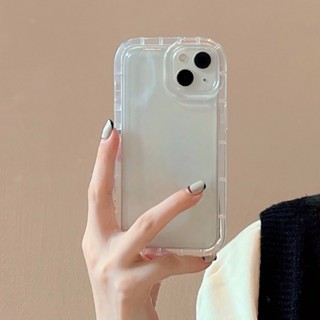 เคสไอโฟน สําหรับ iPhone 11 12 13 14 Pro Max XR 7 8 SE 2020 2022 Plus 6 XS X โปร่งใส ถุงลมป้องกัน เคส เคสโทรศัพท์แบบใส