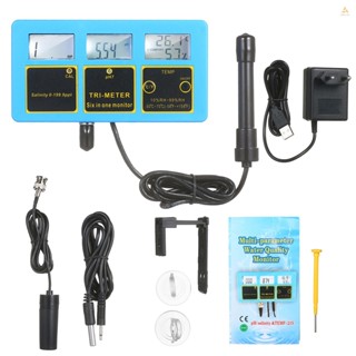 (swmfth)3-in-1 เครื่องทดสอบคุณภาพน้ํา PH และความเค็ม อเนกประสงค์ 230V 0~14pH 0-199.9ppt -50~70