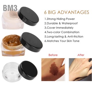 BM3 อัปเกรดคอนซีลเลอร์รอยสักมืออาชีพสำหรับแผลเป็น Vitiligo Hiding Spots Makeup Cover Cream Set