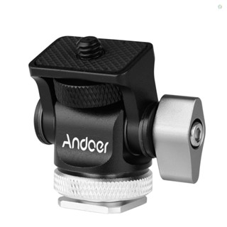 (adspth)Andoer อะแดปเตอร์เมาท์ขาตั้งกล้อง อะลูมิเนียมอัลลอย ขนาดเล็ก สกรู 1/4 นิ้ว สําหรับกล้องมอนิเตอร์ แฟลช ไมโครโฟน ไฟ LED