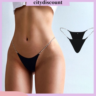 &lt;citydiscount&gt; กางเกงชั้นในจีสตริง เอวต่ํา เซ็กซี่ น้ําหนักเบา สีพื้น สําหรับผู้หญิง