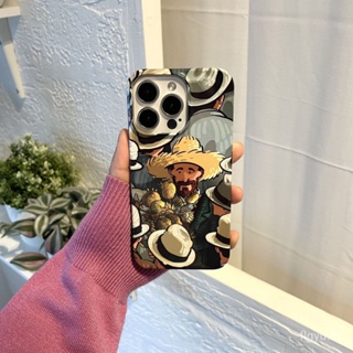 เคสโทรศัพท์มือถือแบบแข็ง กันกระแทก ลายการ์ตูนภาพวาดสีน้ํามัน Van Gogh สําหรับ iPhone 7 8 Plus XS XR X XS max 11 12 13 14 11 Pro max 12 Pro 13 Pro max 14 เคสป้องกัน Pro max