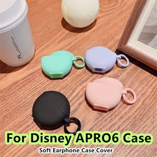 【ของแท้】เคสหูฟัง แบบนิ่ม สีพื้น สําหรับ Disney APRO6 APRO 6