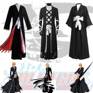 เสื้อคลุมคอสเพลย์ อนิเมะ Bleach Kurosaki Ichigo Thousand Year Bloody Fullbring Bankai Look สําหรับปาร์ตี้ฮาโลวีน