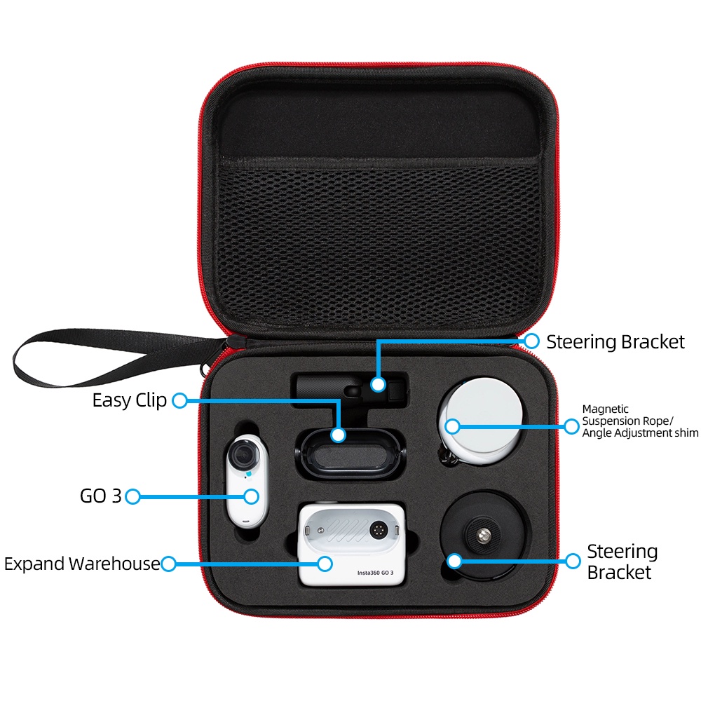 Mini กระเป๋าสําหรับ Insta360 GO 3/GO 3S กระเป๋าถือป้องกันกล่องสําหรับ Insta360 GO 3 กล้องอุปกรณ์เสริม