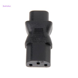 Doublebuy อะแดปเตอร์แปลงปลั๊กไฟ IEC 320 C13 3-Pin Female To C8 2-Pin Male