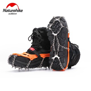 Naturehike Norwegian ผ้าคลุมรองเท้า สเตนเลส 10 ซี่ 25 ซี่ กันลื่น สําหรับปีนเขา หิมะ กลางแจ้ง