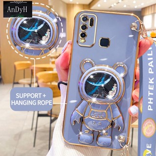 Andyh เคสโทรศัพท์มือถือ ลายนักบินอวกาศ 3D พร้อมสายคล้อง สําหรับ Vivo Y50 Y30 Y30i V1965SA 1938 1935