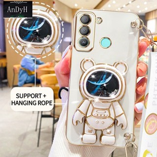 Andyh เคสโทรศัพท์มือถือ ลายนักบินอวกาศ 3D พร้อมสายคล้อง สําหรับ infinix Tecno POP 5 LTE BD4 BD4i BD4a