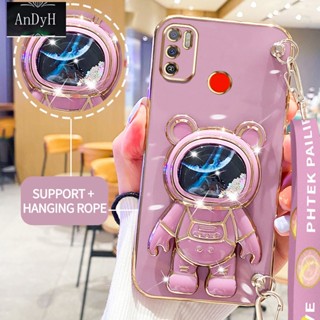 Andyh เคสโทรศัพท์มือถือ ลายนักบินอวกาศ 3D พร้อมสายคล้อง สําหรับ infinix Tecno Spark 6 Air Tecno Spark 5 Air