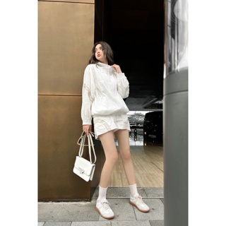 TU4Y PRAD @ 23 spring and summer new fashionable embroidery logo hooded long sleeve coat elastic waist shorts sports suit