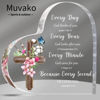 MUVAKO ของขวัญตกแต่ง หัวใจคริสเตียน แบบใส สําหรับผู้หญิง