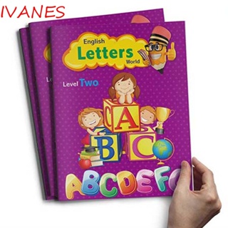 IVANES หนังสือฝึกภาษาอังกฤษ คณิตศาสตร์ คณิตศาสตร์ คณิตศาสตร์ ฝึกตัวอักษรภาษาอังกฤษ สําหรับเด็ก 3-6 ปี