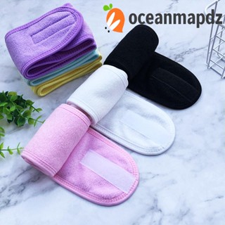 OCEANMAPDZ ผ้าโพกหัว ผ้าโพกหัว ปรับได้ แฟชั่นสําหรับผู้หญิง ใส่อาบน้ํา เครื่องสําอาง