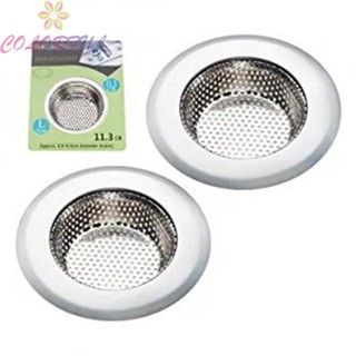 【COLORFUL】Sink Strainers 2pcs 4.5inch Kitchen Sink Strainer Plugs Stainless Steel