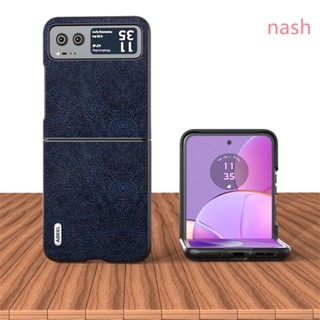 เคสโทรศัพท์มือถือหนัง กันกระแทก กันรอยนิ้วมือ หรูหรา สําหรับ Motorola Razr 40