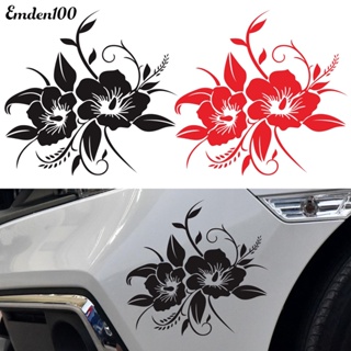 Emden D-798 สติกเกอร์สะท้อนแสง ลายดอกไม้ สีพื้น สําหรับติดตกแต่งรถยนต์