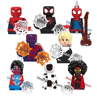 ใหม่ โมเดลฟิกเกอร์การ์ตูนภาพยนตร์ Miles Morales Gwen Stacy ขนาดเล็ก ของเล่นเสริมการเรียนรู้ สําหรับเด็ก