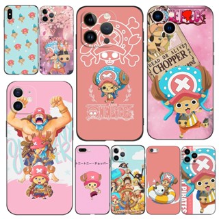 เคสโทรศัพท์มือถือ ซิลิโคนนิ่ม tpu ลายวันพีช tony tony chopper สีดํา สําหรับ iphone 13 mini 13 Pro Max
