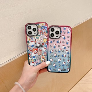 Casetify เคสป้องกันโทรศัพท์มือถืออะคริลิค ลายแมวคิตตี้ สําหรับ iPhone 14 12 13 Pro Max
