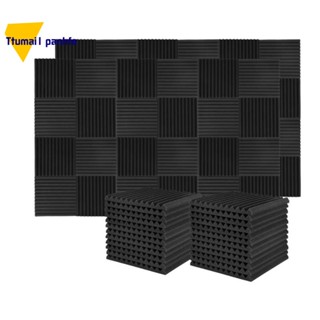 แผ่นโฟมฉนวนกันเสียง ขนาด 2.5X 30X 30 ซม. สําหรับติดผนังบ้าน สตูดิโอ 60 ชิ้น