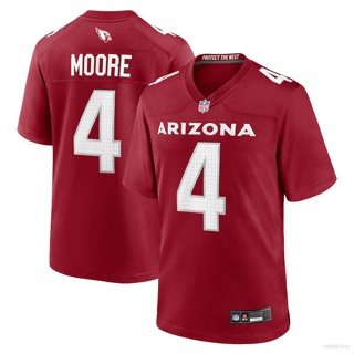 เสื้อกีฬาแขนสั้น ลายทีมชาติฟุตบอล NFL Arizona Cardinals Jersey Rondale Moore HQ1 2023-2024 ชุดเหย้า สีแดง QH1