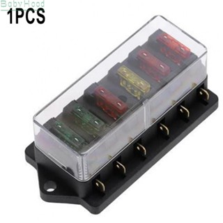 【Big Discounts】6 Way Fuse Box for Standard Blade Fuses Holder ATO / Block 12v or 24v Car or HGV#BBHOOD