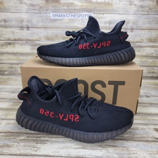 พร้อมส่ง AD Yeezy Boost 350 V2 Bred รองเท้าวิ่ง สีดํา สีแดง CP9652