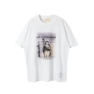 เสื้อยืดแขนสั้นลําลอง ผ้าฝ้าย พิมพ์ลายหมอก และหมึกสเปรย์ ขนาดใหญ่ สีขาว แฟชั่นคู่รัก สไตล์คลาสสิก สําหรับผู้ชาย และผู้หญิง