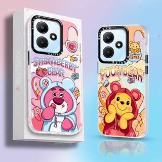 เคสมือถือ แบบแข็ง ลายการ์ตูนหมีพูห์ สตรอเบอร์รี่ ไล่โทนสี สําหรับ Infinix Hot 30i Hot 11 Play Hot 10 Play Hot 10 Lite Smart 7 Smart 6 Smart 5 HOSTR