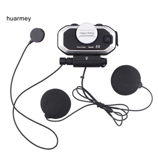 Huarmey หูฟังสเตอริโอ V50 FM บลูทูธ แฮนด์ฟรี เข้ากันได้กับหมวกกันน็อค สําหรับรถจักรยานยนต์