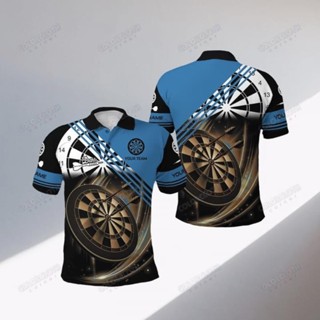 เสื้อโปโล พิมพ์ลาย Blue Darts Team Is My Life Awesome Gift55 สําหรับผู้ชาย และผู้หญิง XS-3XL